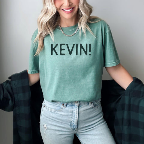 PRE-ORDER Kevin! Christmas Graphic Tee in light green