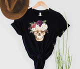 Floral Skull Graphic Tee