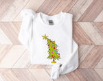 Cartoon Christmas Tree Graphic Sweatshirt