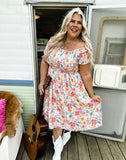 XS & 1X/2X ONLY Spring Hadley Dress in Peach Mix
