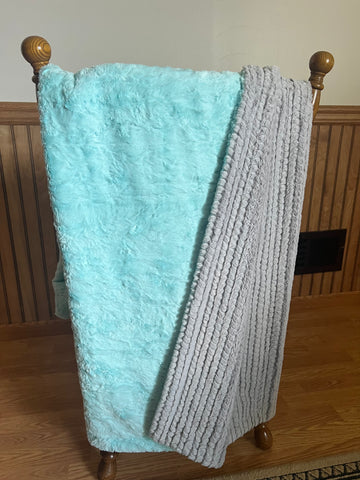 Infant/Toddler Minky Blanket Saltwater Marble/Vapor Brooklyn