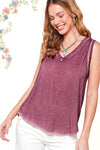 S & M ONLY World On Fire Burnout Tank in Mauve