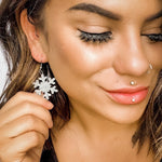Petite Snowflakes in Holo Silver - Dixie Bliss - Dangle Earring