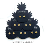 Minis in Gold - Dixie Bliss - Single Stud Earrings