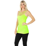 S/M ONLY Neon Lime Crisscross Cami