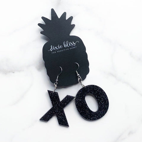 XO in Black - Dixie Bliss - Dangle Earring