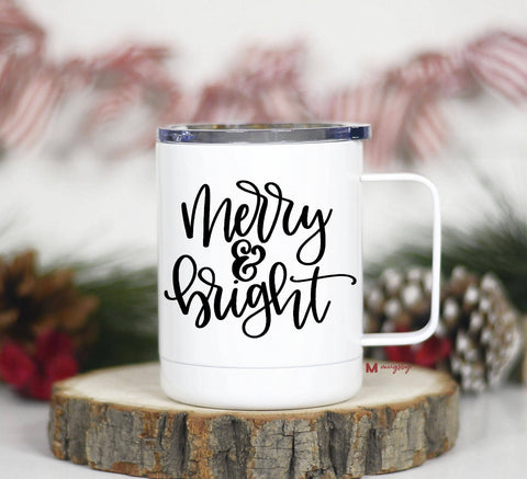 Merry & Bright Christmas Travel Cup