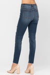 3, 5 & 18W Judy Blue: Welcome to the Jungle - Leopard Patch Skinny Jeans