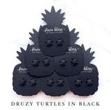 Druzy Turtles in Black - Dixie Bliss - Single Stud Earrings