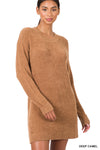 L ONLY Let Your Soul Shine Long Sweater in Deep Camel