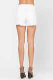 1X & 2X ONLY White Lace Destroyed Judy Blue Shorts
