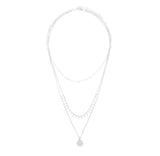 Lavishly Layered Necklace in Silver