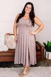S ONLY Get The Inside Scoop Neck Dress In Taupe