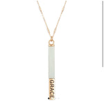 Natural Grace Stone Pendant Necklace