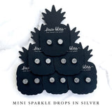 Mini Sparkle Drops in Silver - Dixie Bliss - Single Stud Earrings