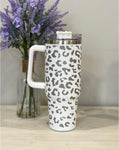 The Amber - 40oz Leopard Stainless Steel Quencher