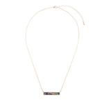 Horizontal Bar Abalone Necklace in Gold