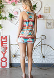 M ONLY Sedona Summer Aztec Tank Top in taupe multi