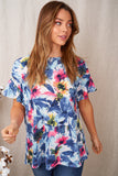 S, XL & 3XL ONLY Watercolor Wishes Floral Top Reg & Plus Size