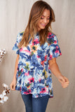 S, XL & 3XL ONLY Watercolor Wishes Floral Top Reg & Plus Size
